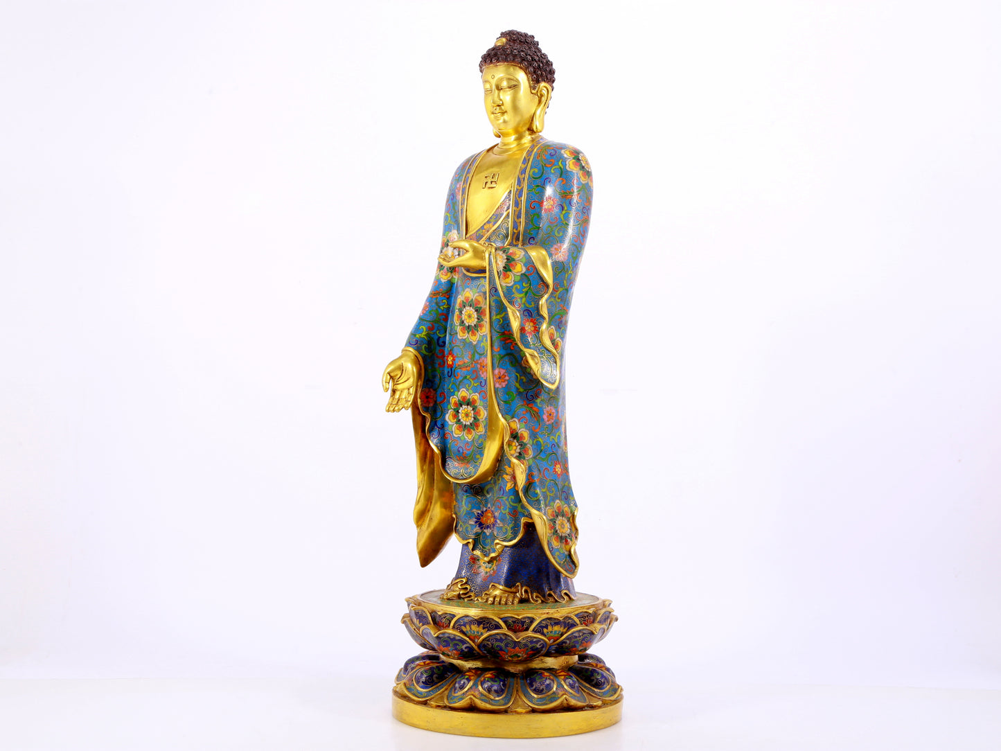 Cloisonné Statue of Gautama Buddha