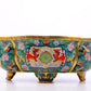 A cloisonné basin with entangled lotus and auspicious animal patterns