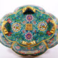 A cloisonné basin with entangled lotus and auspicious animal patterns