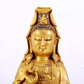 Gilt bronze Guanyin statue