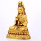 Gilt bronze Guanyin statue