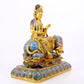 Cloisonné statue of Puxian Bodhisattva and Manjushri Bodhisattva