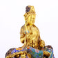 Cloisonné statue of Puxian Bodhisattva and Manjushri Bodhisattva