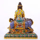 Cloisonné statue of Puxian Bodhisattva and Manjushri Bodhisattva