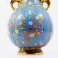 A pair of cloisonne flower and bird pattern amphora