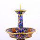 Pair of cloisonné candlesticks with lotus pattern