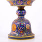 Pair of cloisonné candlesticks with lotus pattern