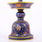 Pair of cloisonné candlesticks with lotus pattern