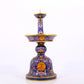 Pair of cloisonné candlesticks with lotus pattern