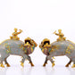 Pair of cloisonné unicorn ornaments