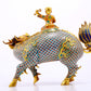 Pair of cloisonné unicorn ornaments