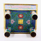 Cloisonné and Arabic Two-Eared Four-Legged Covered Incense Burner