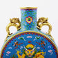 A pair of cloisonné auspicious clouds and dragon pattern amphora