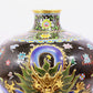 A cloisonné vase with auspicious clouds and dragon pattern