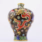 A cloisonné vase with auspicious clouds and dragon pattern