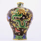 A cloisonné vase with auspicious clouds and dragon pattern