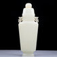 A Precious White Jade Vase And Cover