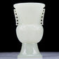 A Precious White Jade 'Animal Mask' Vase