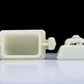 A Precious White Jade 'Animal Mask' Quadripod Censer And Cover