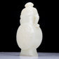 Precious White Jade 'Dragon& Auspicious Cloud' Vase And Cover