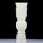 A Precious White Jade 'Animal Mask' Vase