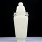 A Precious White Jade Vase And Cover