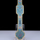 A Precious Cloisonne White Jade-Inlaid 'Scrolling Lotus& Bat' Ruyi Scepter