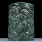 A Precious Jasper 'Figure& Landscape' Brush Pot