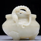 Precious White Jade Chi-Dragon-Handled Tripod Censer