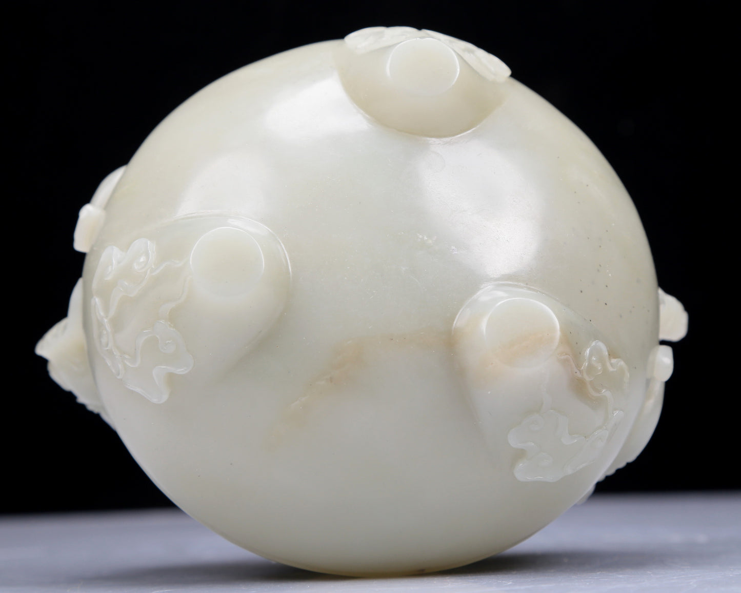 Precious White Jade Chi-Dragon-Handled Tripod Censer