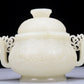 A Precious White Jade 'Scrolling Lotus' Censer And Cover