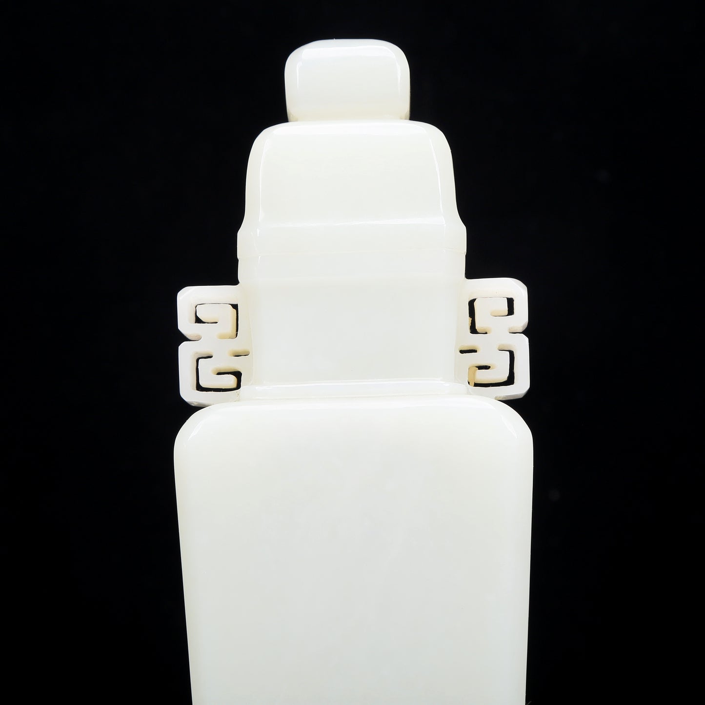 A Precious White Jade Vase And Cover