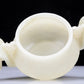 A Precious White Jade 'Scrolling Lotus' Censer And Cover