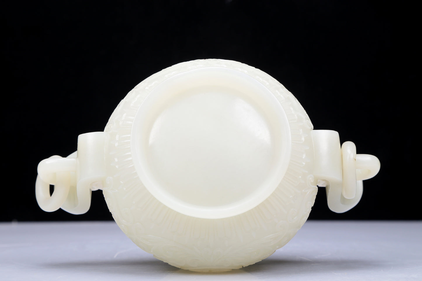 A Precious White Jade 'Scrolling Lotus' Censer And Cover