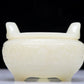 A Precious White Jade 'Dragon' Tripod Censer