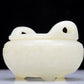 A Precious White Jade 'Dragon' Tripod Censer