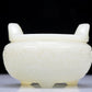 A Precious White Jade 'Dragon' Tripod Censer