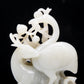 A Precious White Jade 'Deer& Crane' Decoration