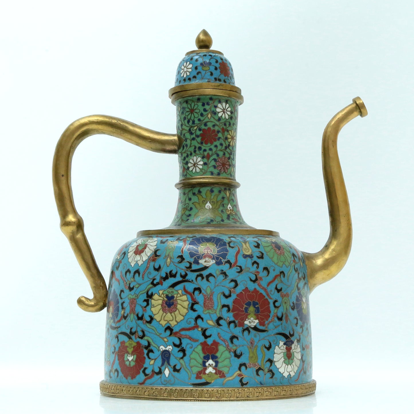 A Fine Cloisonne 'Scrolling Lotus' Ewer