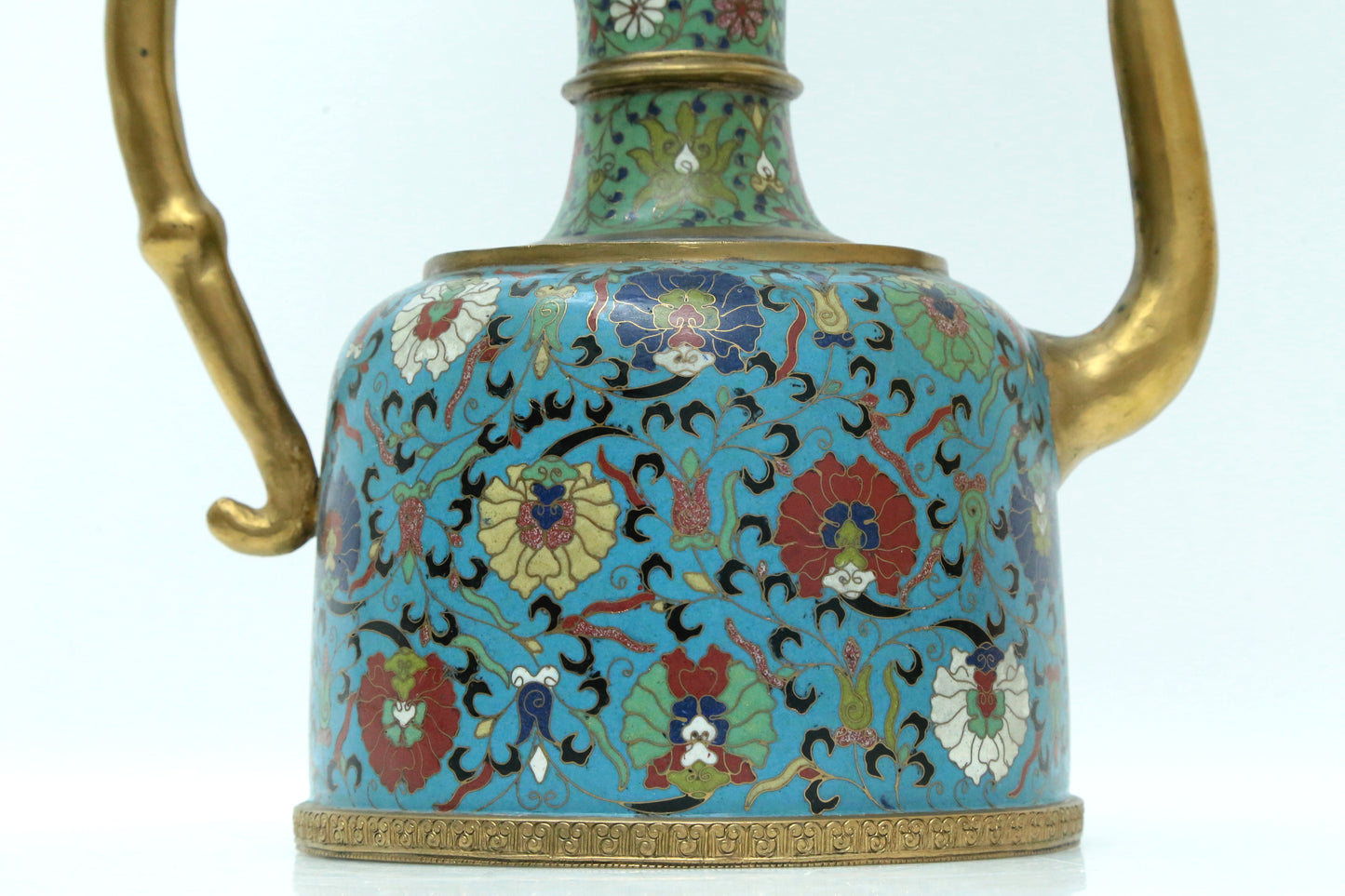 A Fine Cloisonne 'Scrolling Lotus' Ewer