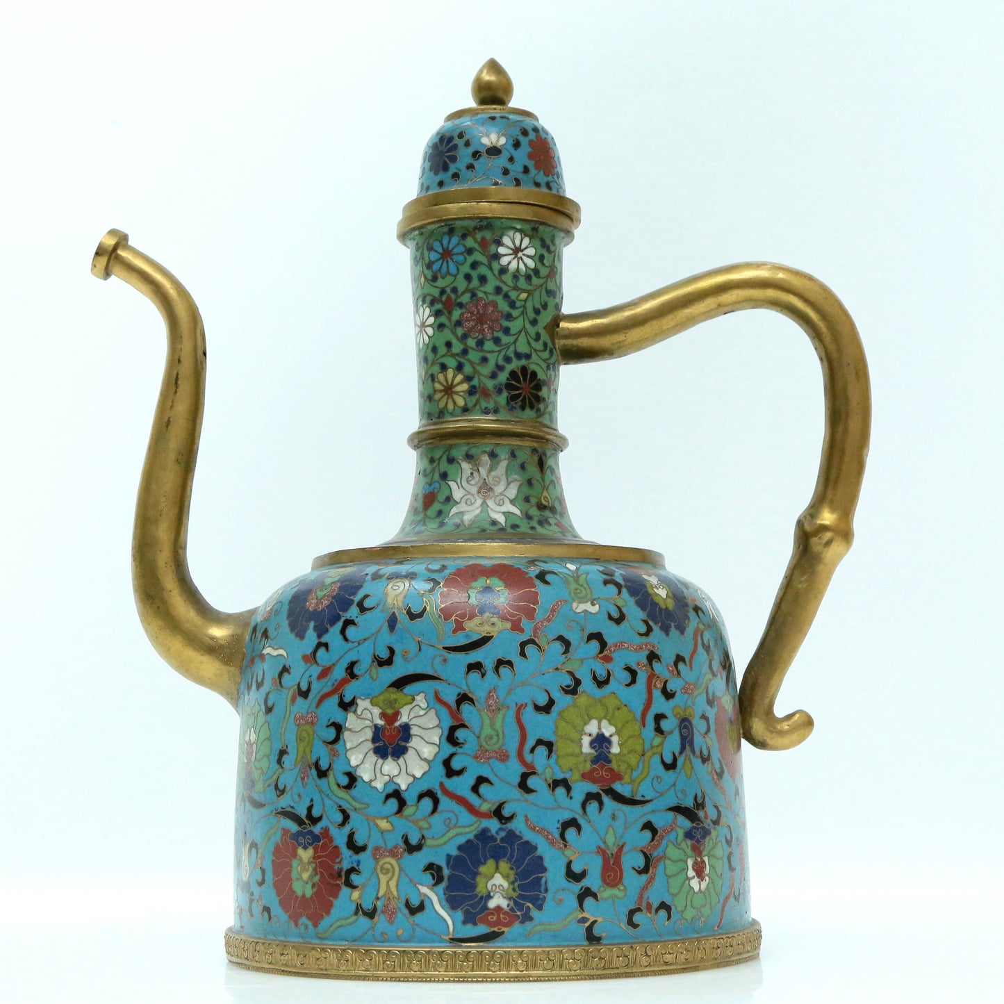 A Fine Cloisonne 'Scrolling Lotus' Ewer