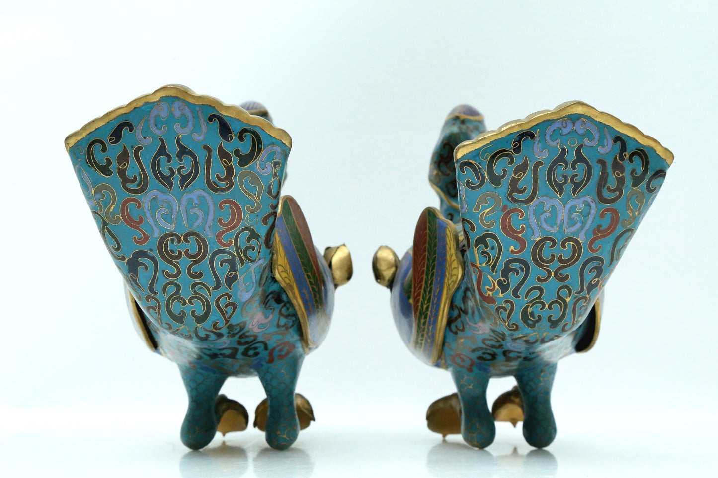 A Fine Pair Of Cloisonne Ducks