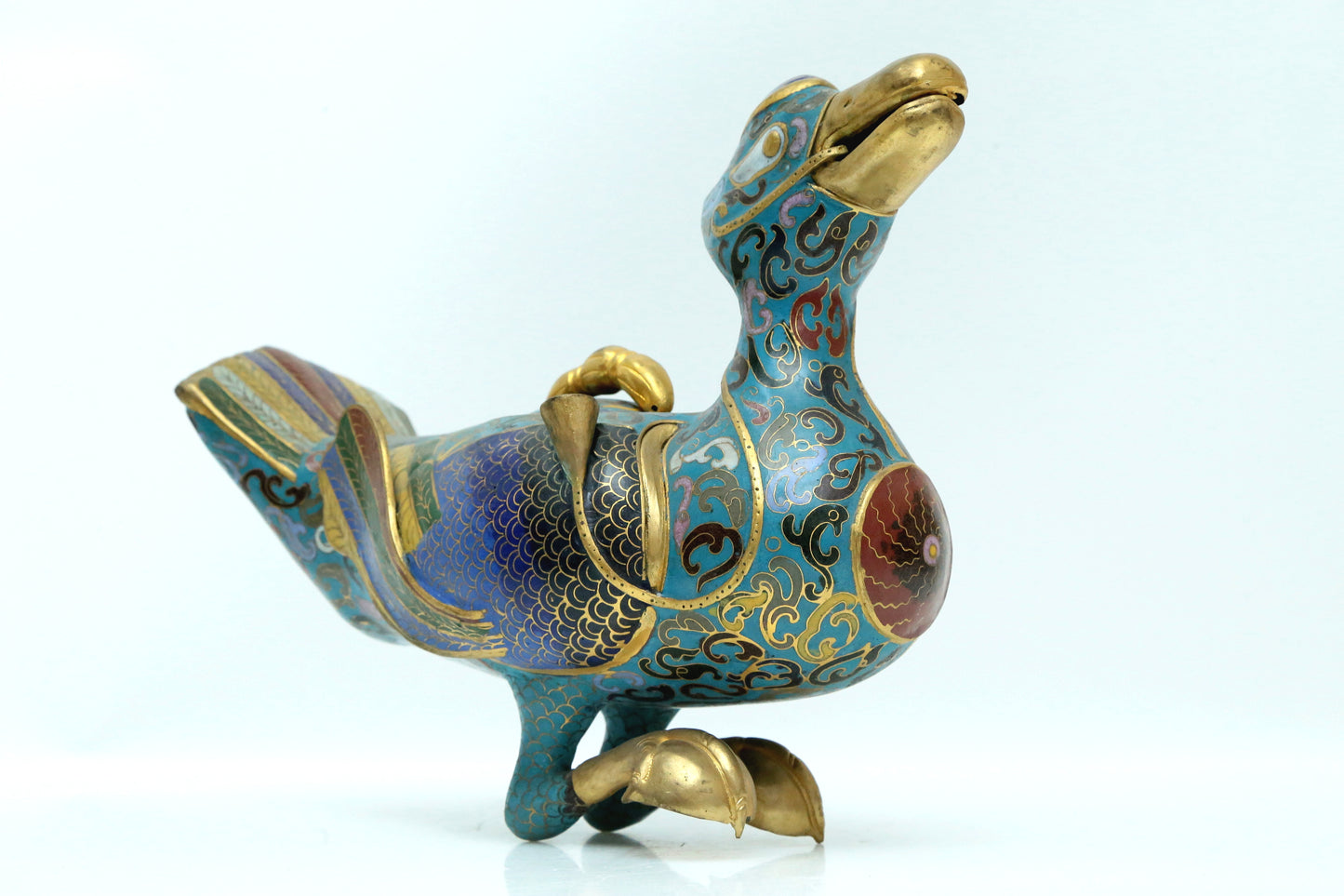 A Fine Pair Of Cloisonne Ducks