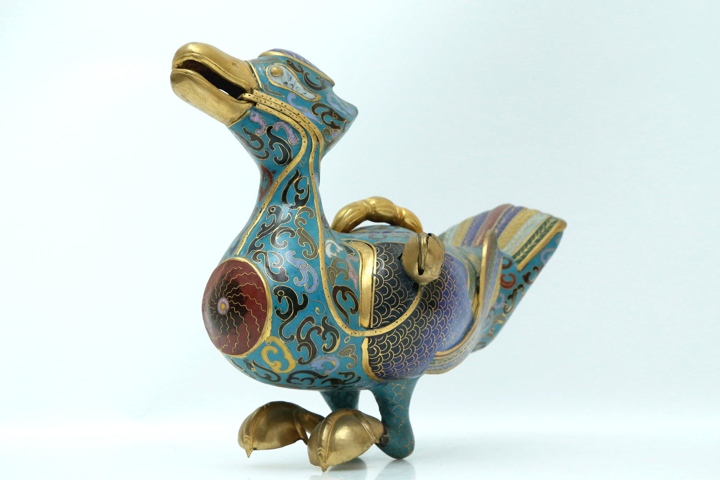 A Fine Pair Of Cloisonne Ducks