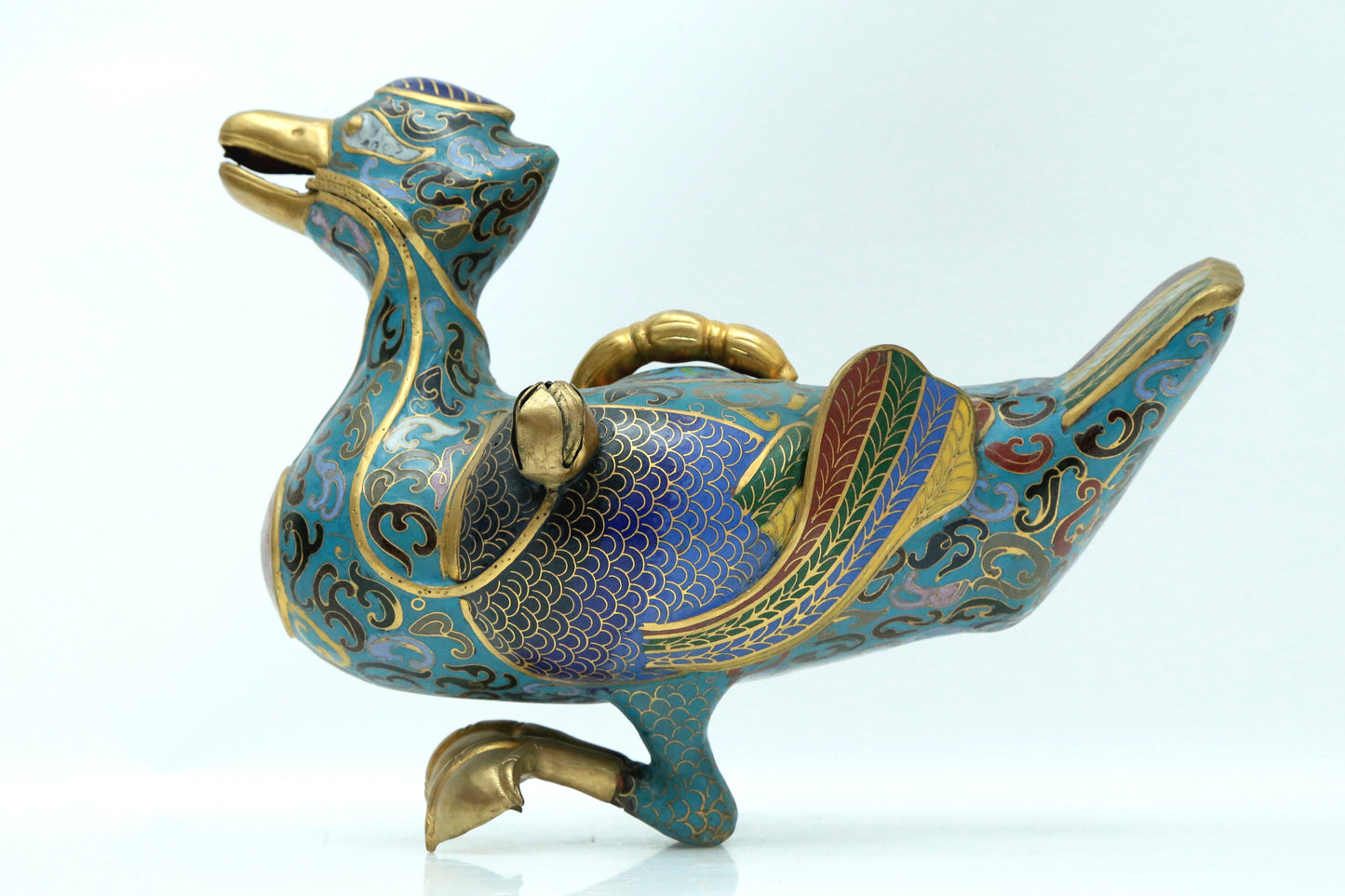 A Fine Pair Of Cloisonne Ducks