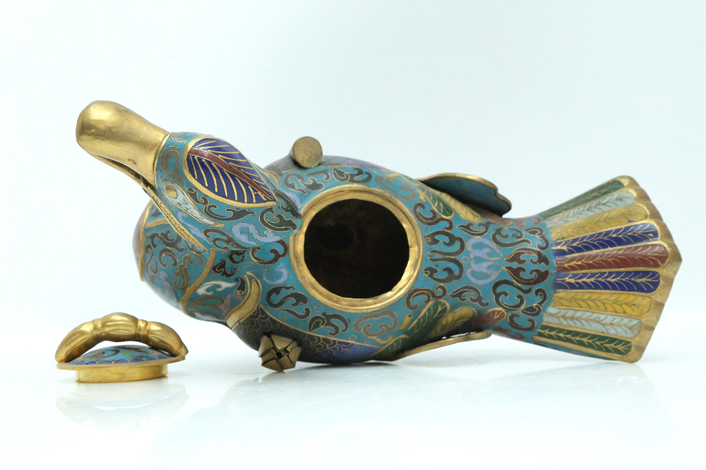 A Fine Pair Of Cloisonne Ducks