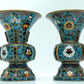 Fine Pair Of Cloisonne 'Scrolling Lotus' Vases