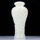 A Precious White Jade 'Pine& Crane' Vase