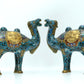 A Fine Pair Of Cloisonne Camels