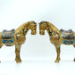 A Fine Pair Of Cloisonne Horses